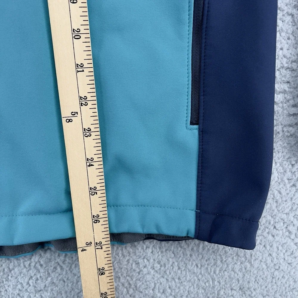 The North Face Apex Bionic Soft Shell Jacket Men's Large Blue Teal Full Zip Outd